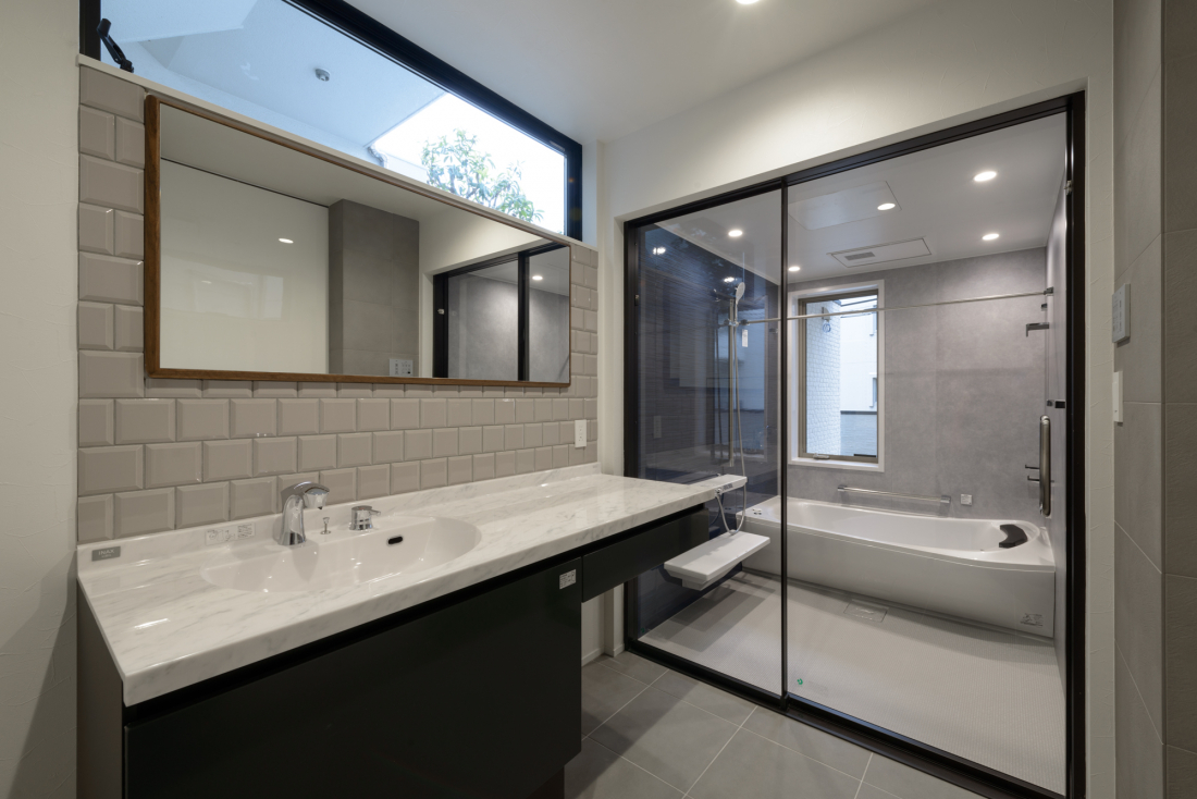 ホテルのような洗面脱衣室