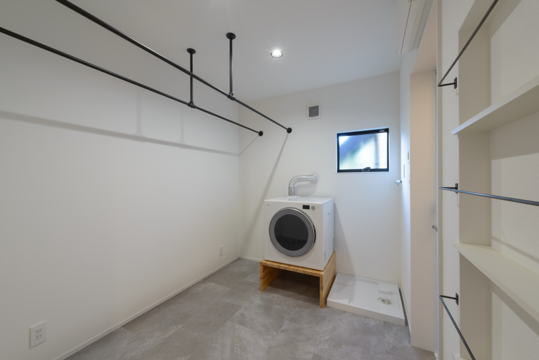 室内干しもたくさんできる洗面脱衣室